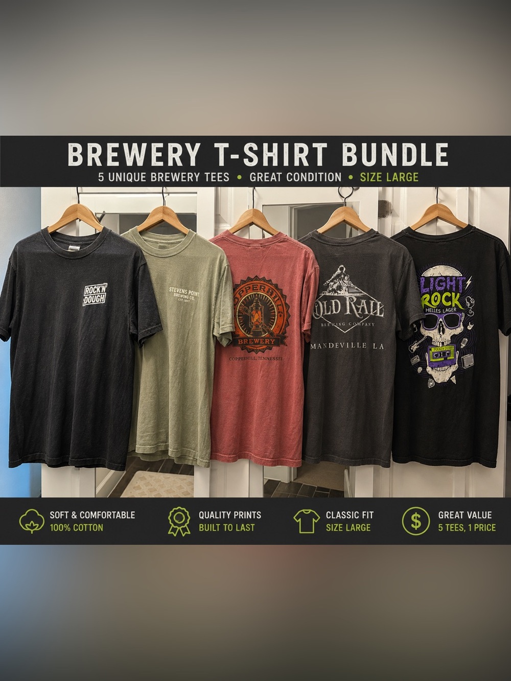 Men's brewery t shirt bundle